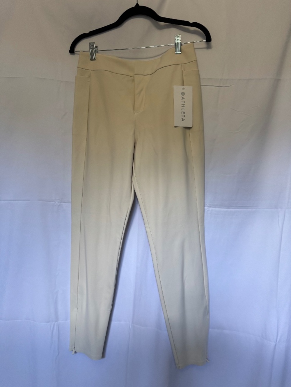 Athleta Stellar Tight Slim Pants Ivory Size 4 NWT